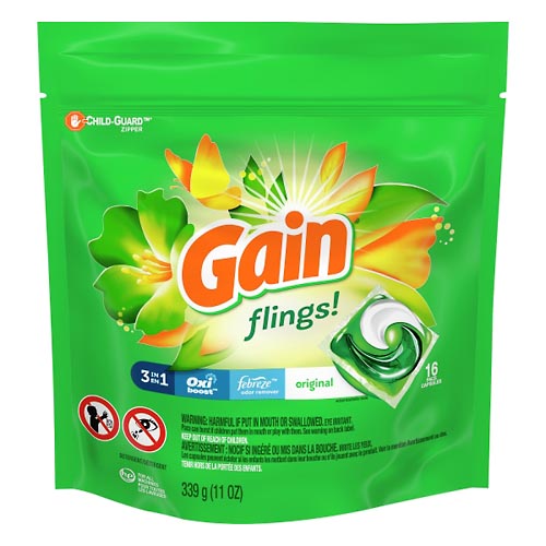 Image for Gain Detergent, 3 in 1, + Aroma Boost, Original, Pacs,16ea from West Concord pharmacy