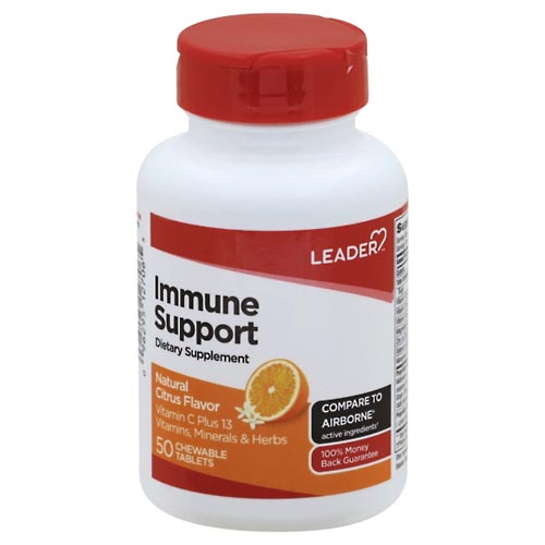 Image for Leader Immune Support, Natural Citrus Flavor, Chewable Tablets,50ea from West Concord pharmacy