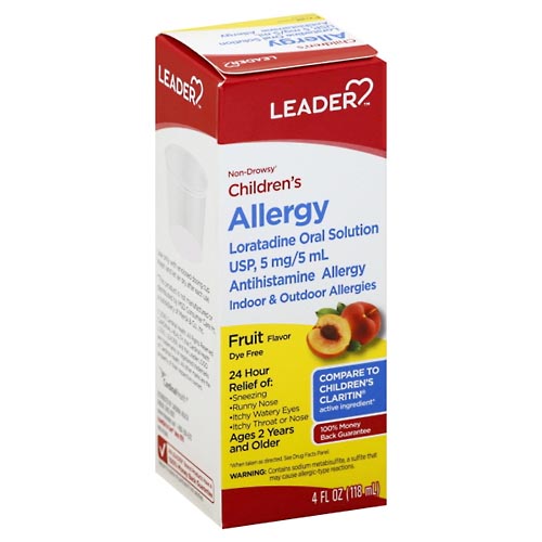 Image for Leader Allergy, Non-Drowsy, Children's, Fruit Flavor,4oz from West Concord pharmacy
