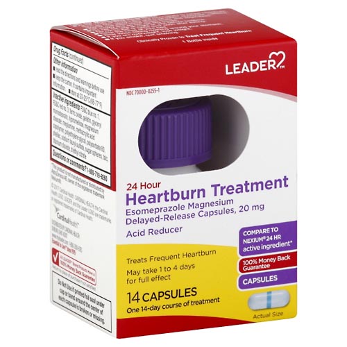 Image for Leader Heartburn Treatment, 24 Hour, Capsules,14ea from West Concord pharmacy