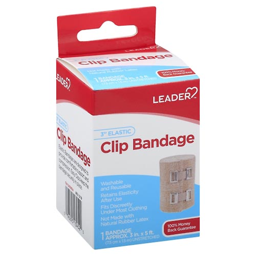 Image for Leader Clip Bandage, Elastic, 3 Inch,1ea from West Concord pharmacy