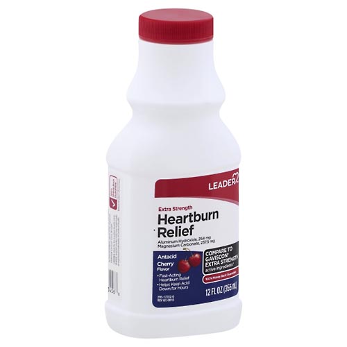 Image for Leader Heartburn Relief, Extra Strength, Cherry Flavor,12oz from West Concord pharmacy