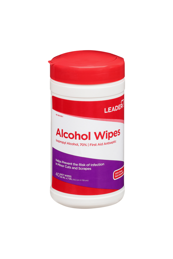 Image for Leader Alcohol Wipes,40ea from West Concord pharmacy