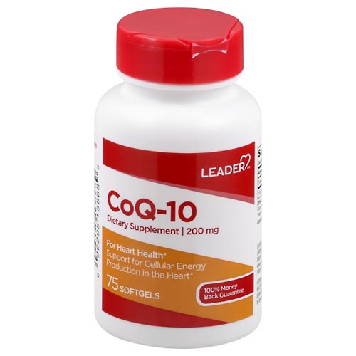 Image for Leader CoQ-10, 200 mg, Softgels,75ea from West Concord pharmacy