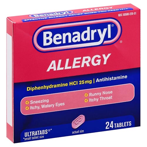 Image for Benadryl Allergy Relief, Tablets,24ea from West Concord pharmacy