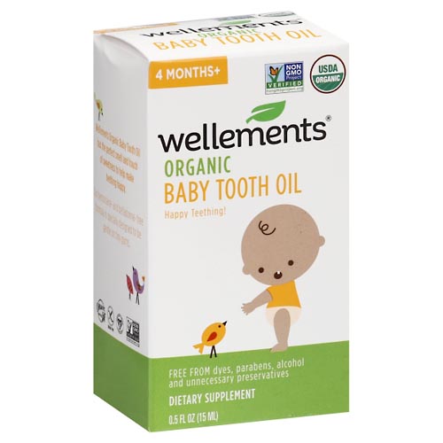 Image for Wellements Baby Tooth Oil, Organic, 4 Months+,0.5oz from West Concord pharmacy