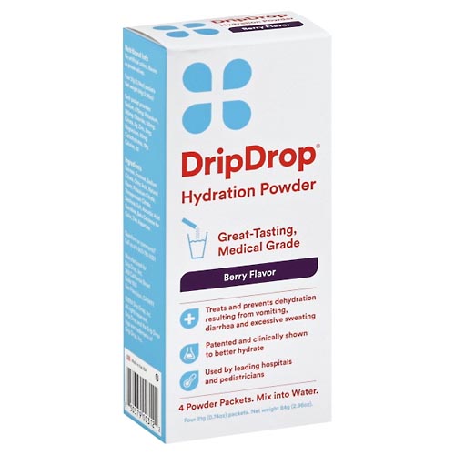 Image for DripDrop Hydration Powder, Berry Flavor,4ea from West Concord pharmacy